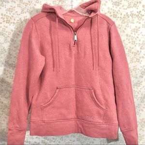 Carhartt Pink Coral 1/4 Zip Hoodie